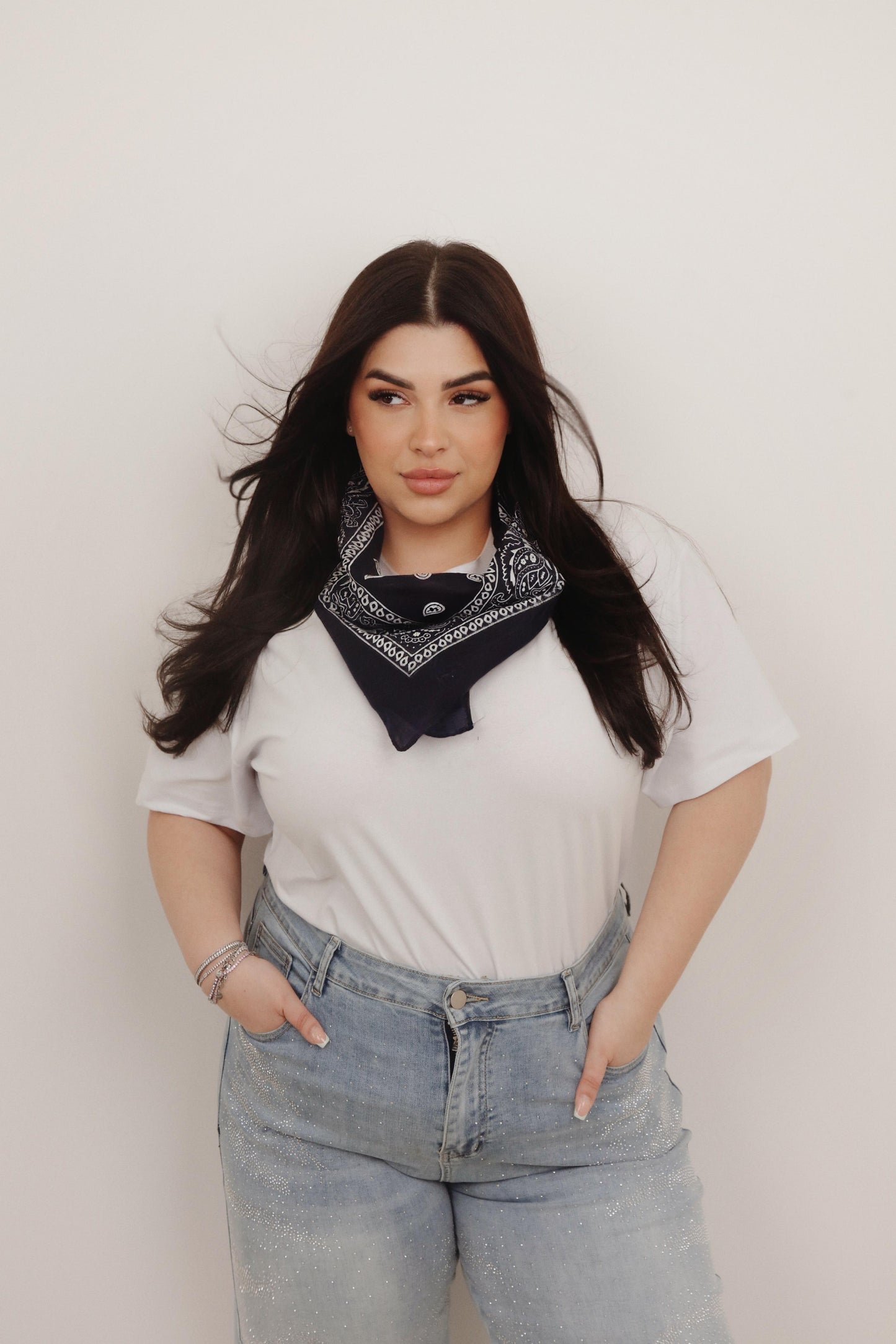 T-SHIRT BANDANA BLU