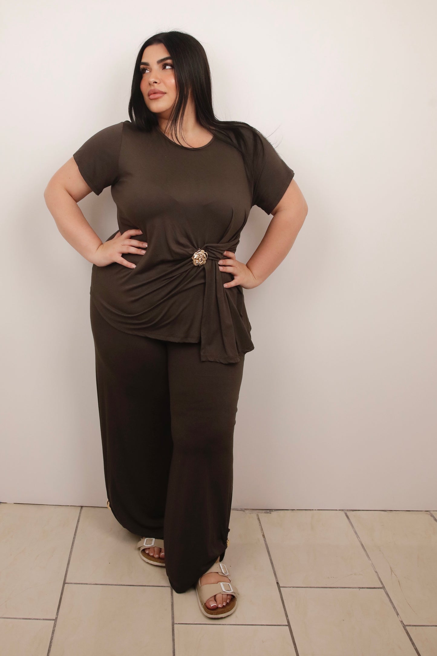 COORDINATO YASMINE MARRONE