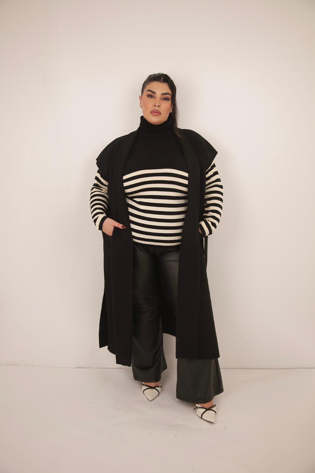 PULLOVER RIGA     nero/panna