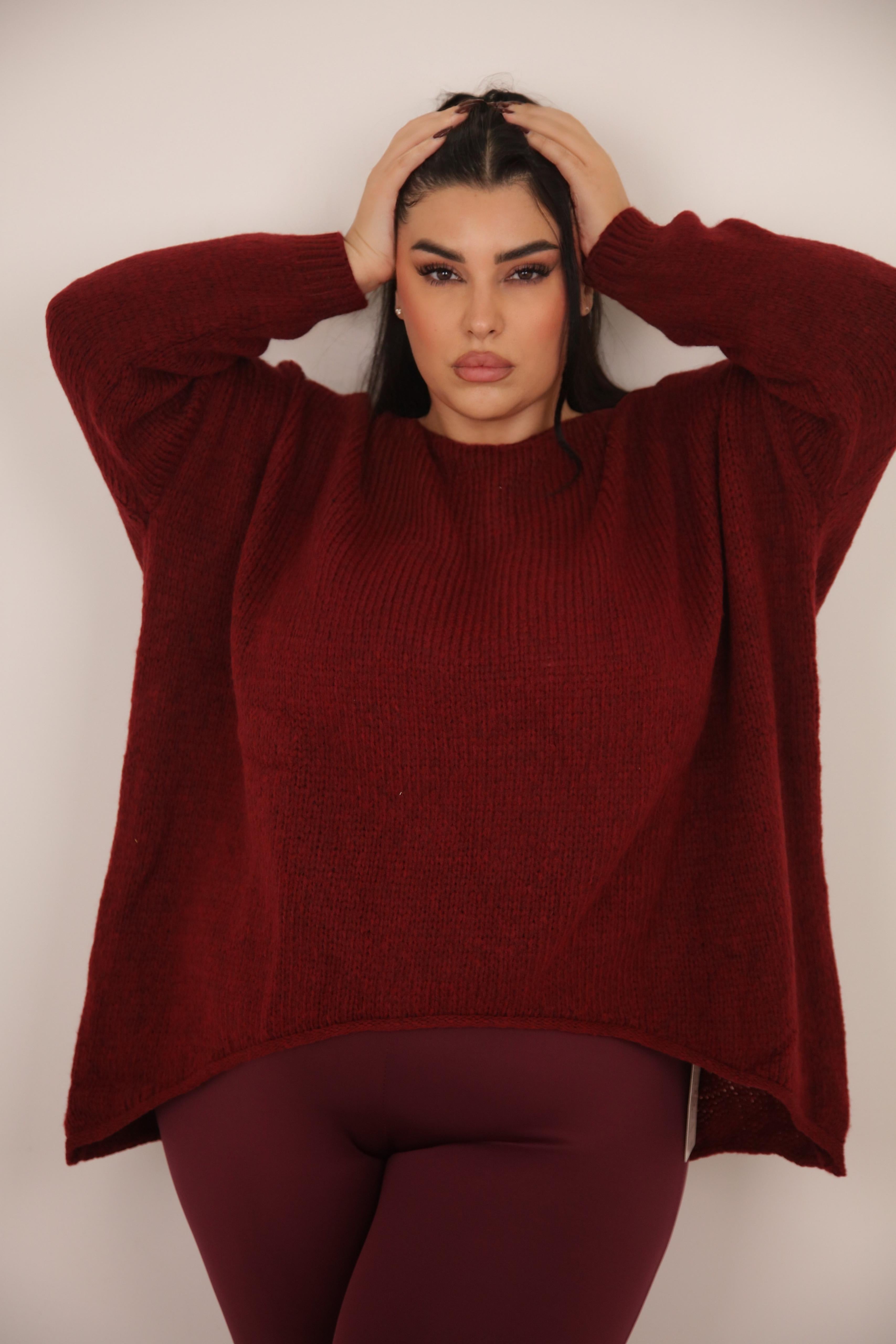 MAXI PULL MARTINA BORDEAUX