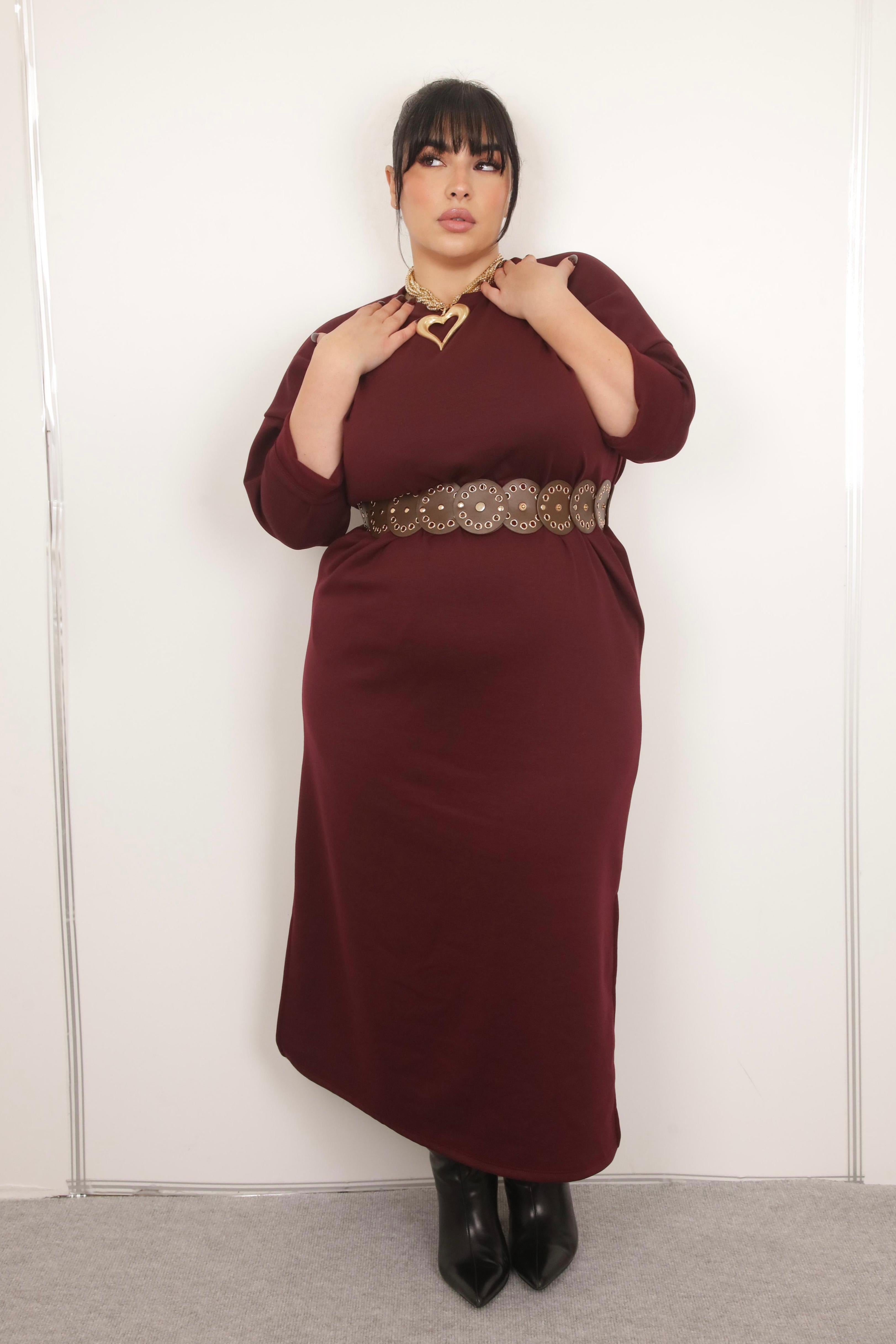 ABITO+CINTURA bordeaux