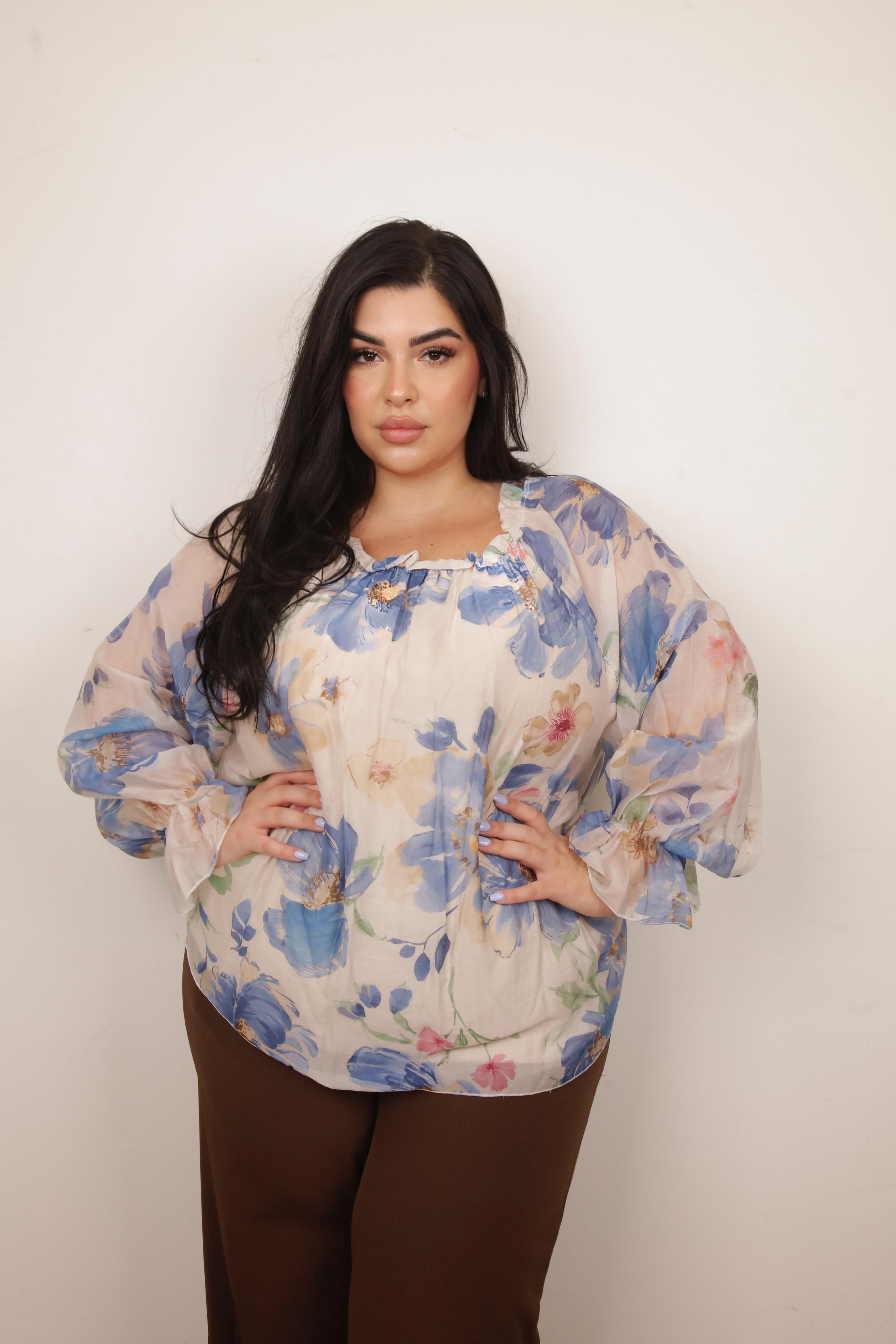 BLUSA GINEVRA AZZURRA
