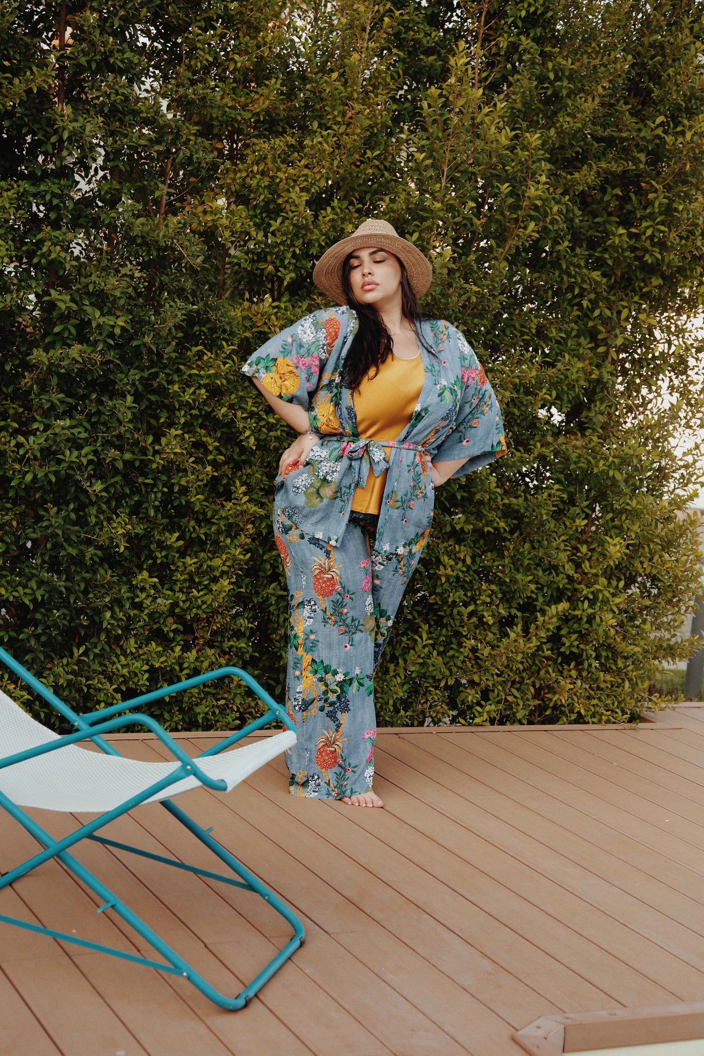 KIMONO FLOWER CELESTE
