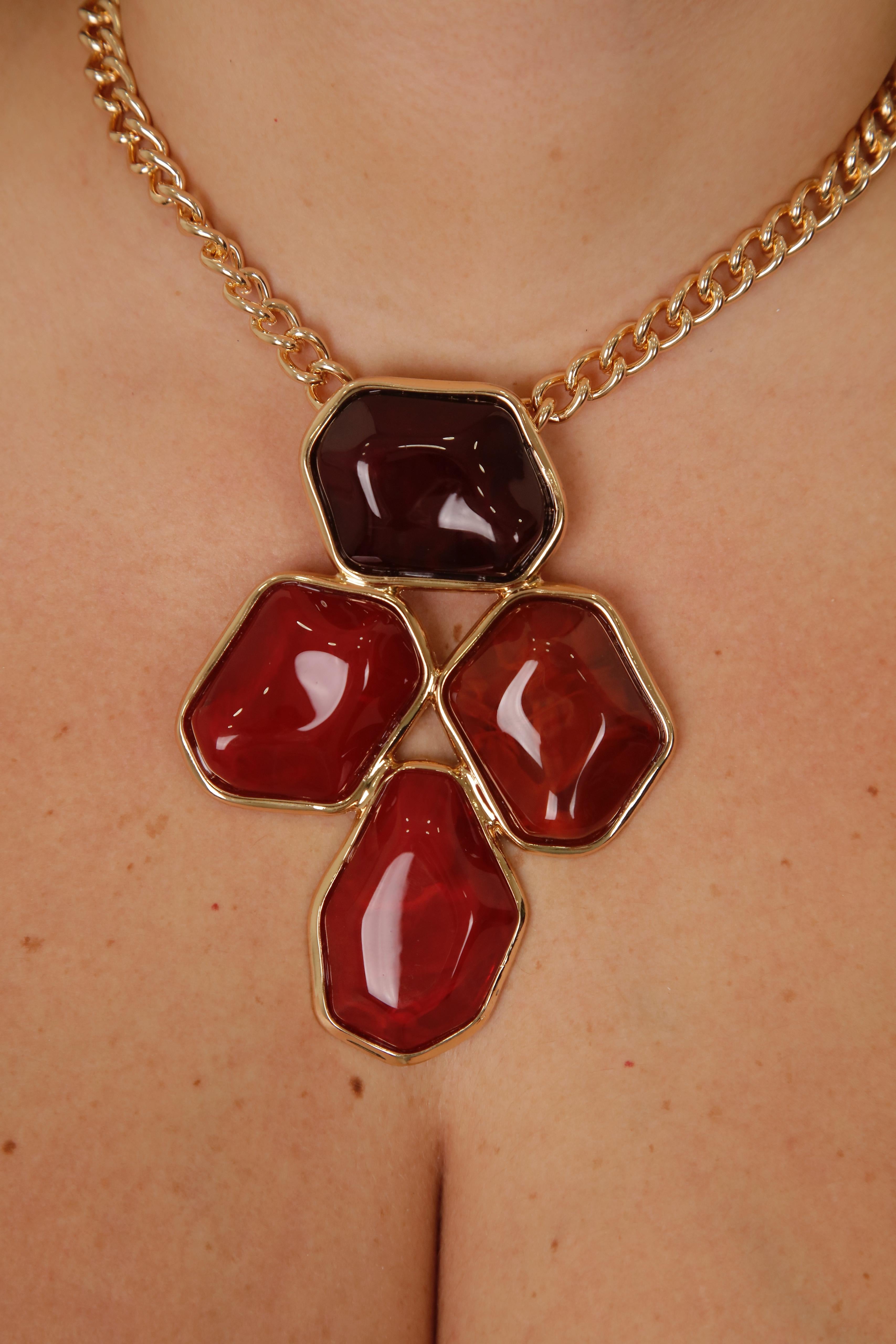 COLLANA SMARALDO bordeaux