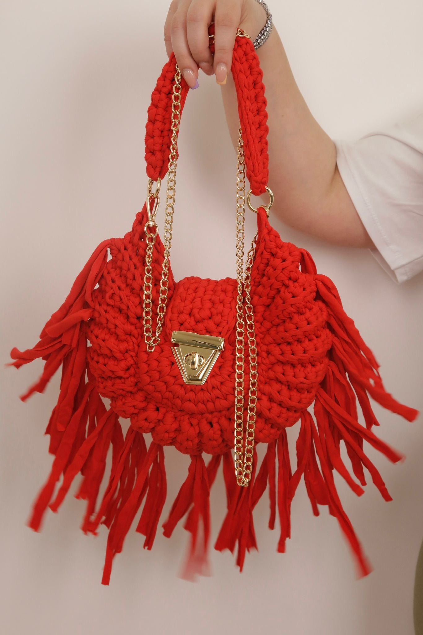 BORSA UNCINETTO ROSSA