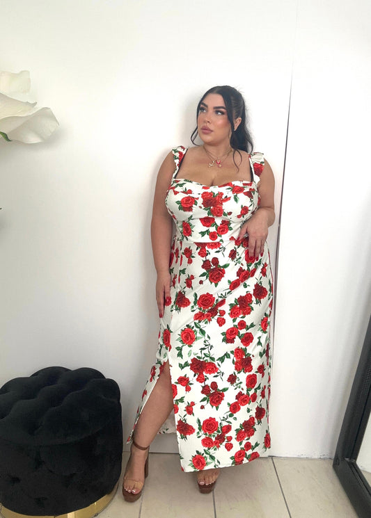 ABITO SANDY                 bianco e rosso