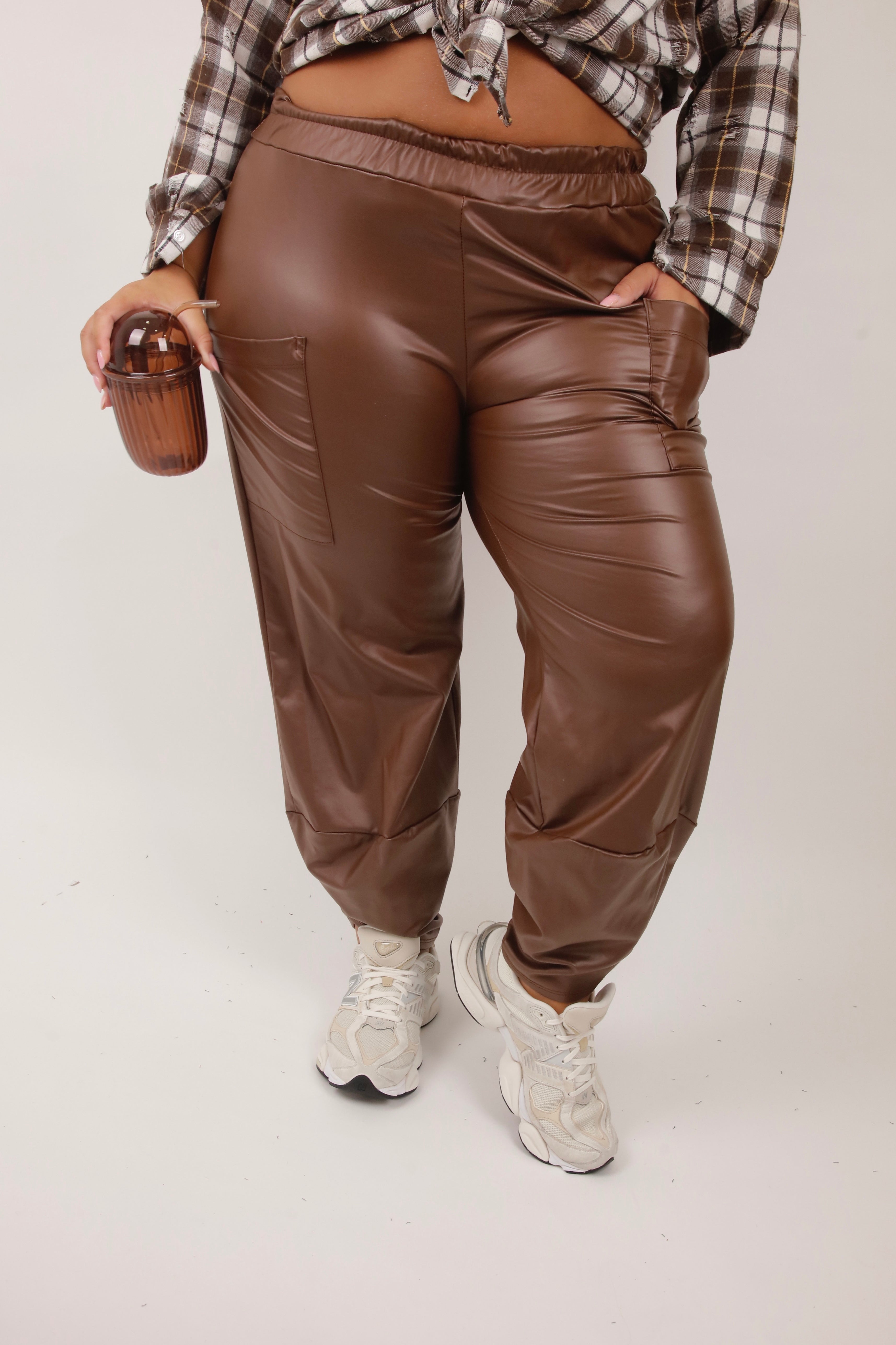 PANTALONI CINZIA MARRONE